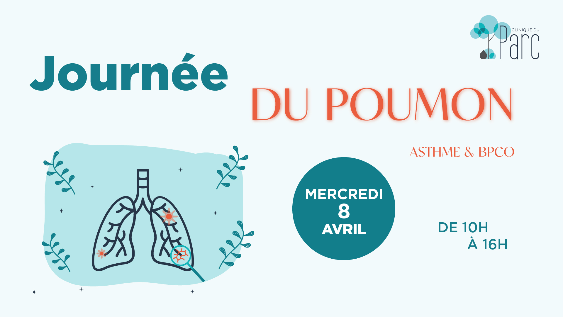 Lire la suite à propos de l’article Mercredi 8 avril : journée du poumon à la Clinique du Parc